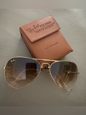 New Ray-Ban RB3479 Folding Aviator Sunglasses